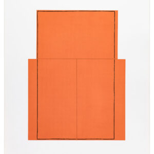 Rectangle With 3 Rectangles (Orange) by Robert Mangold, a 1980 Print at Krakow Witkin Gallery, Boston