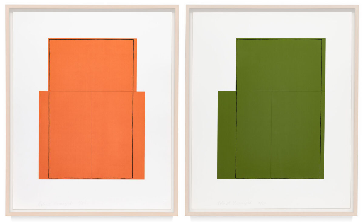 Rectangle With 3 Rectangles by Robert Mangold, a 1980 set of prints at Krakow Witkin Gallery, Boston