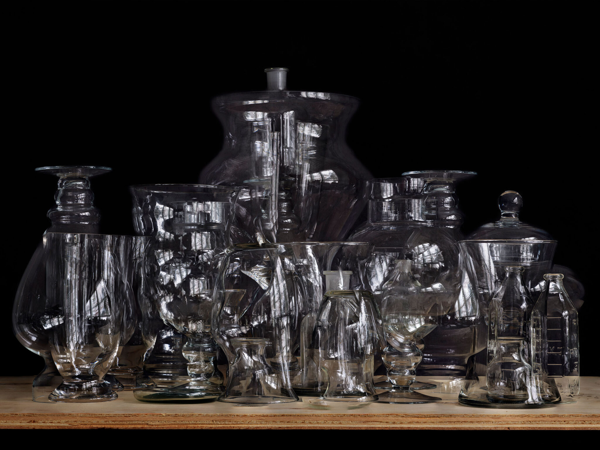 Glassware Still Life #1 by Abelardo Morell, a 2019 Photograph at Krakow Witkin Gallery, Boston