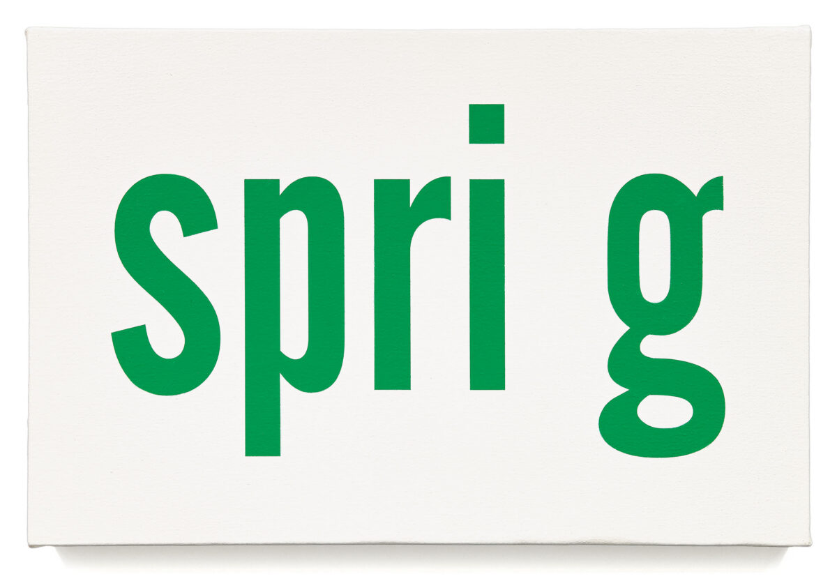 Spring by Kay Rosen, a 2021 Painting at Krakow Witkin Gallery, Boston