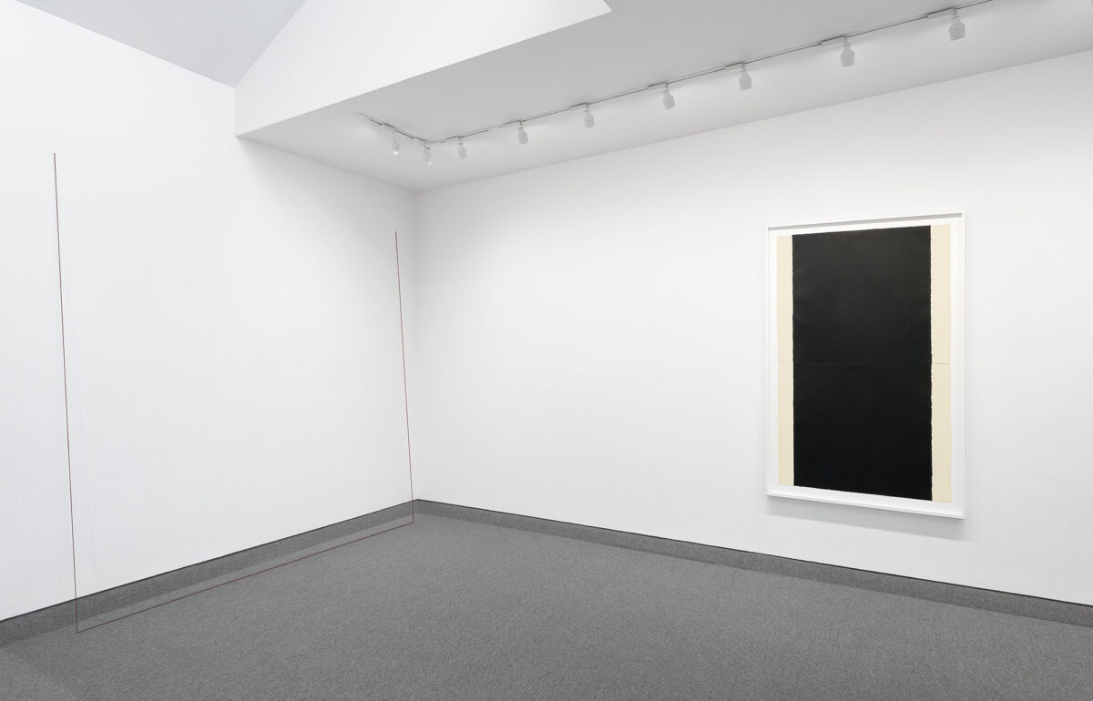 Installation view of Richard Serra and Fred Sandback at Krakow Witkin Gallery, Boston.