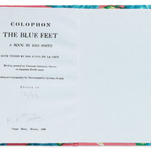 The Blue Feet by Kiki Smith, a 2003 Artist Book at Krakow Witkin Gallery, Boston