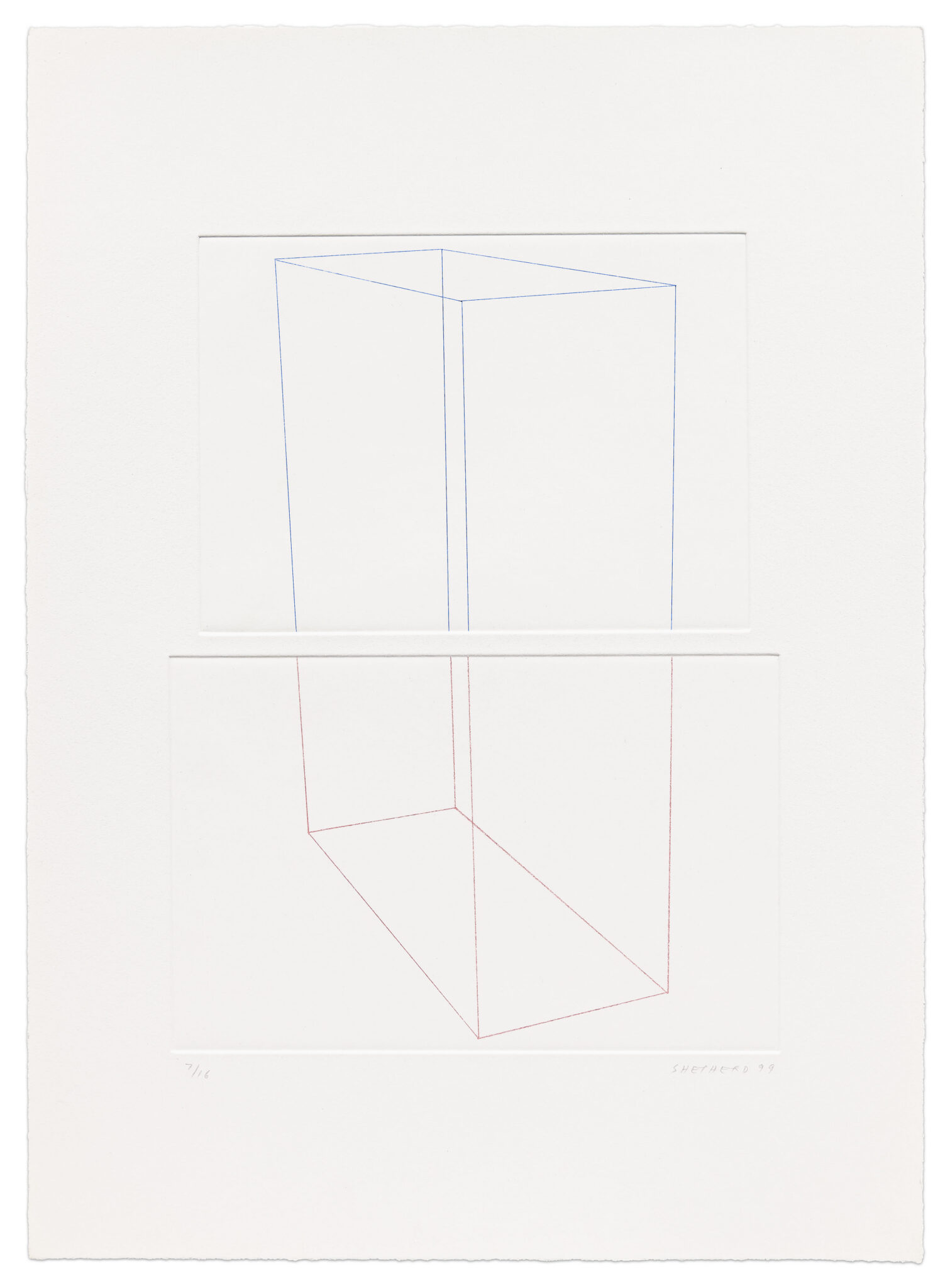 Tall box leaning by Kate Shepherd, a 1999 Print at Krakow Witkin Gallery, Boston
