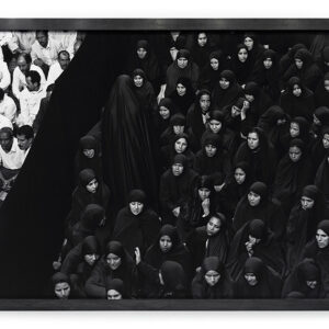 Installation view of One Wall, One Work: Shirin Neshat at Krakow Witkin Gallery, Boston