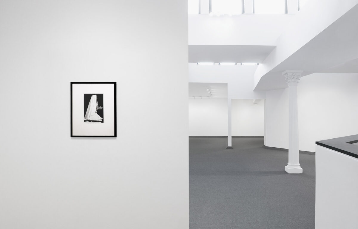 Installation view of One Wall, One Work: Shirin Neshat at Krakow Witkin Gallery, Boston