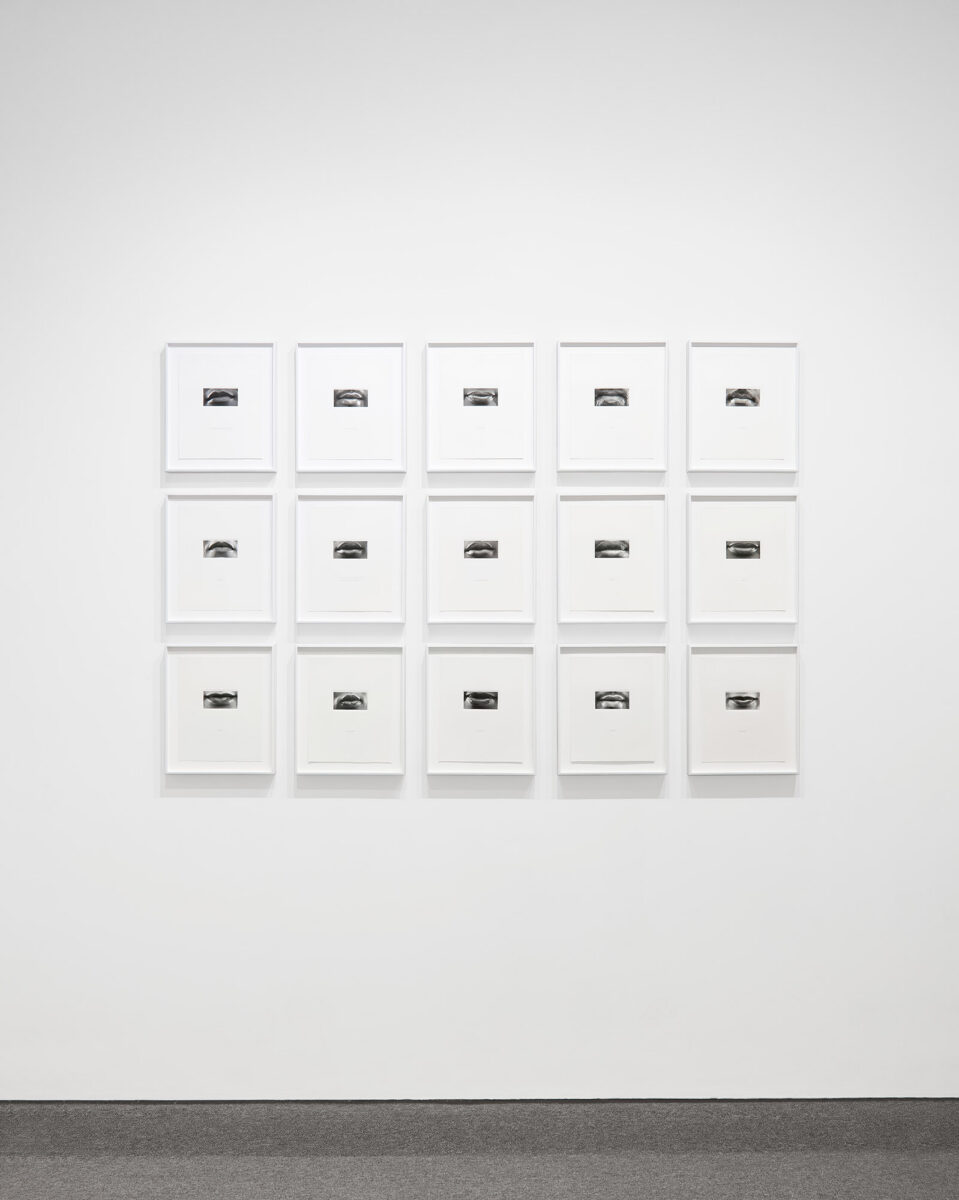 Installation view of Lorna Simpson at Krakow Witkin Gallery, Boston