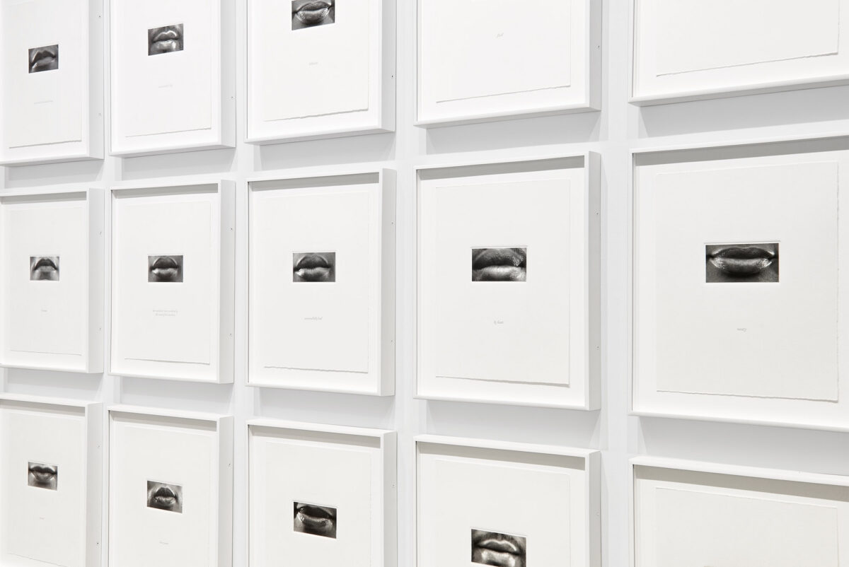 Installation view of Lorna Simpson at Krakow Witkin Gallery, Boston