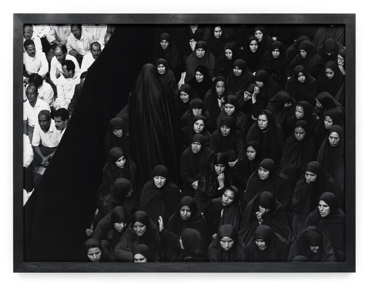 Fervor Series (Crowd from front, women leaving) by Shirin Neshat, a 2000 Photo at Krakow Witkin Gallery, Boston
