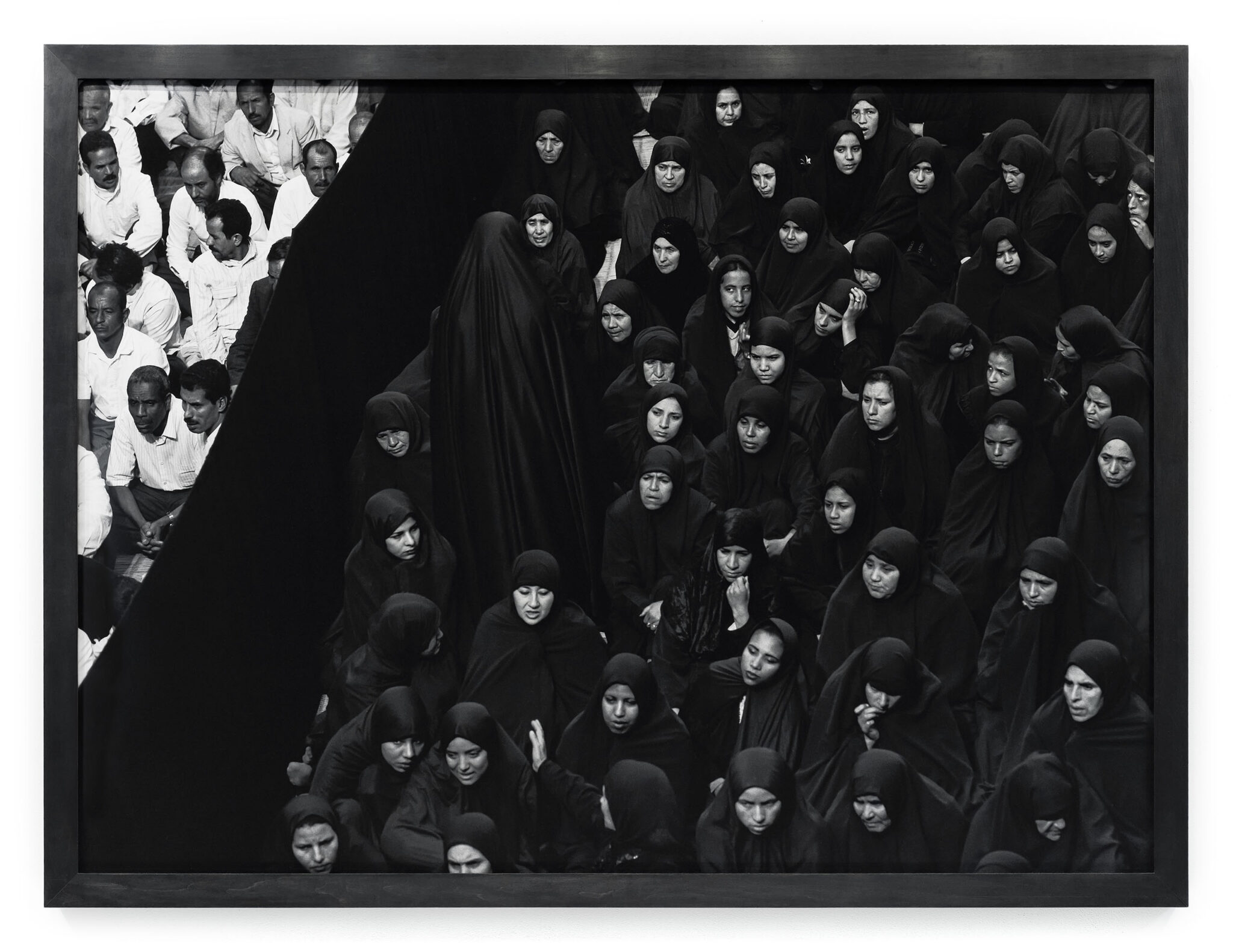 Fervor Series (Crowd from front, women leaving) by Shirin Neshat, a 2000 Photo at Krakow Witkin Gallery, Boston