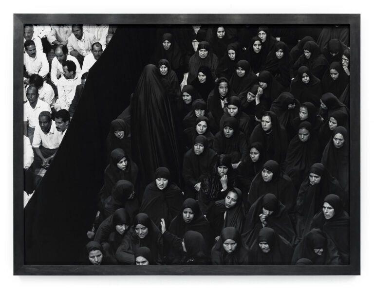 Fervor Series (Crowd from front, women leaving) by Shirin Neshat, a 2000 Photo at Krakow Witkin Gallery, Boston