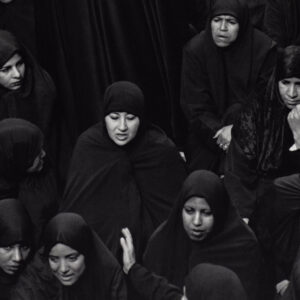 Fervor Series (Crowd from front, women leaving) by Shirin Neshat, a 2000 Photo at Krakow Witkin Gallery, Boston