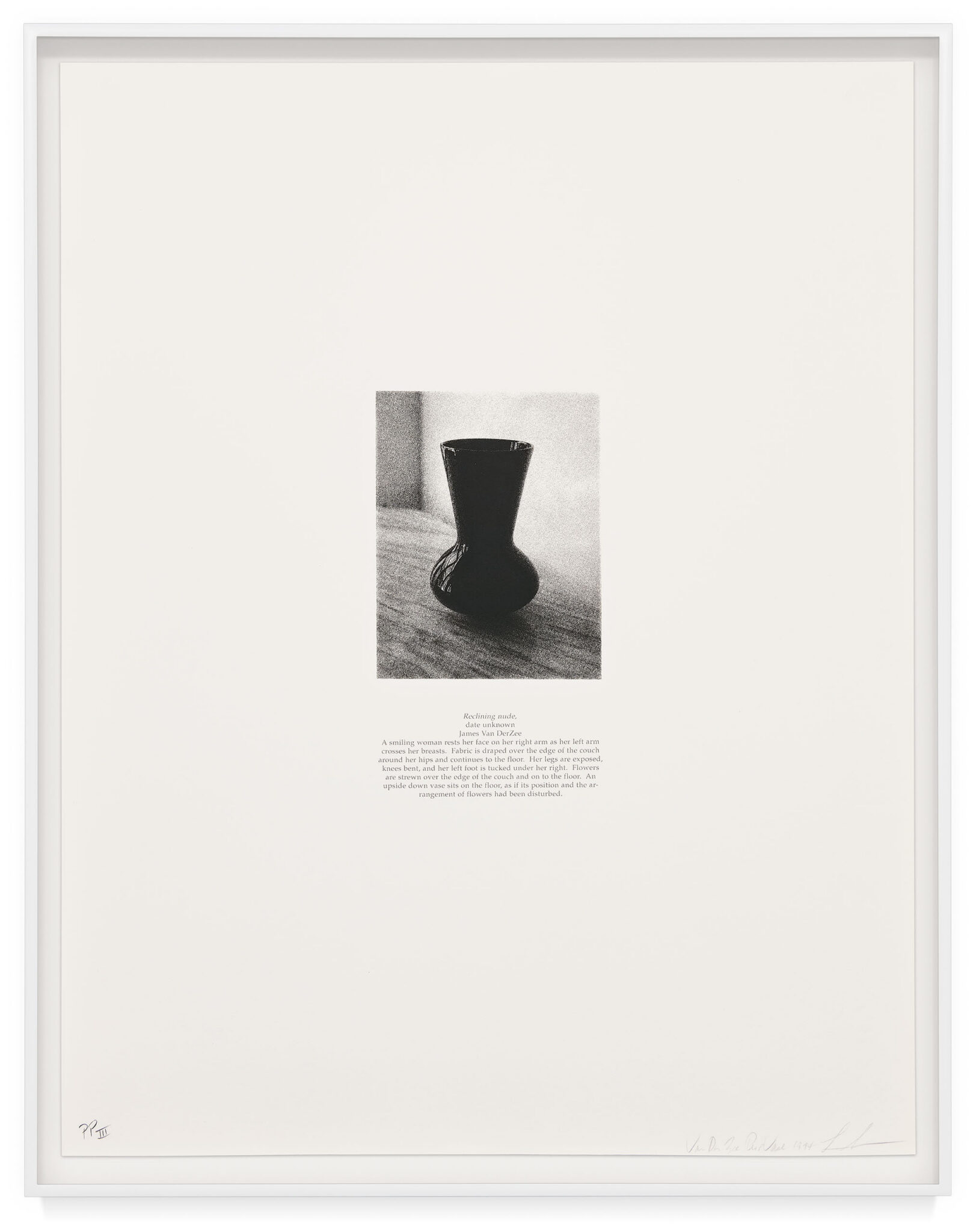 Van Der Zee Prop Vase by Lorna Simpson, a 1993 Print at Krakow Witkin Gallery, Boston