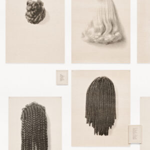 Wigs by Lorna Simpson, a 1994 print installation at Krakow Witkin Gallery, Boston