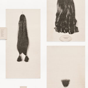 Wigs by Lorna Simpson, a 1994 print installation at Krakow Witkin Gallery, Boston