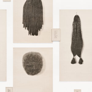 Wigs by Lorna Simpson, a 1994 print installation at Krakow Witkin Gallery, Boston