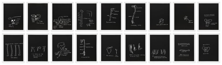 Anatomy by Jean-Michel Basquiat, a 1982 portfolio of 18 prints at Krakow Witkin Gallery, Boston