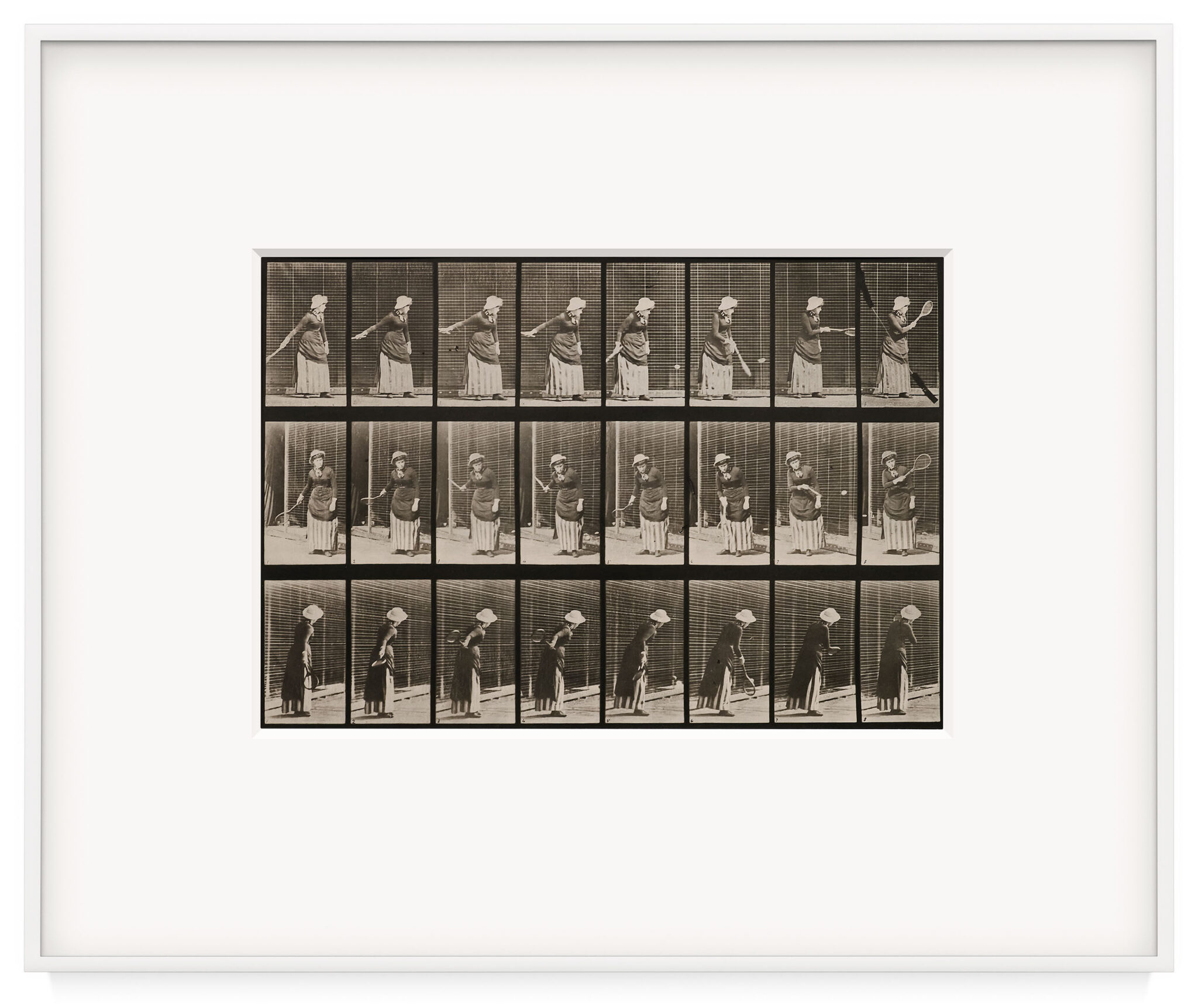 Human and Animal Locomotion, Plate 297. Lawn tennis; serving by Eadweard Muybridge, a 1887 Photograph at Krakow Witkin Gallery, Boston